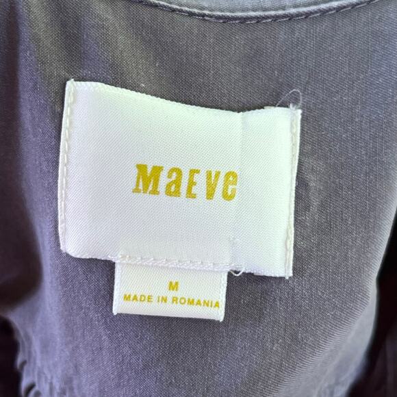 Anthropologie Maeve Women's Grey 100% Tencel Tie Front Blouse Size M - Picture 8 of 9